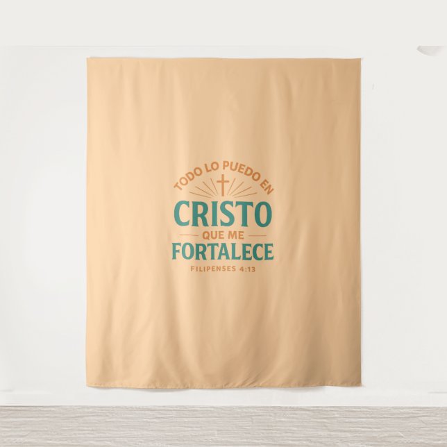 Tenture Todo lo puedo en Cristo que me fortalece  (Devant)