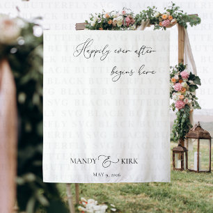 Tenture Toi et Moi pour Toujours Toile de Fond de Mariage
