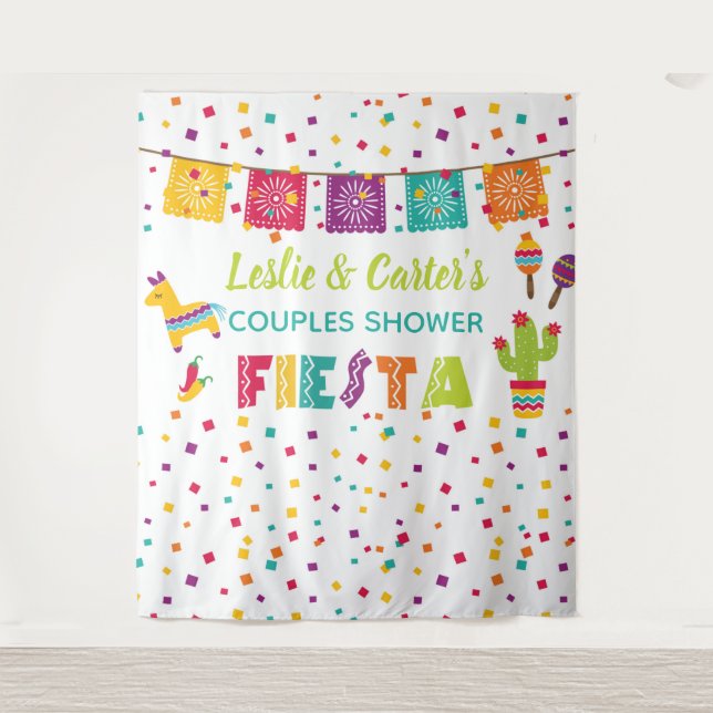 Tenture Toile de fond de douche Fiesta Couples - Piñata WH (Devant)