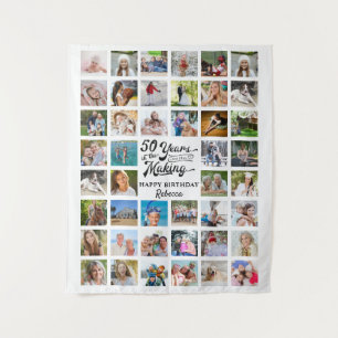 Tenture Toile de fond de fête Collage de 44 photos pour 50