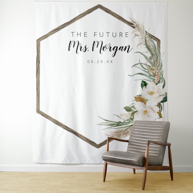 Tenture Toile de fond pour la fête de fiançailles de la fu (En situation)
