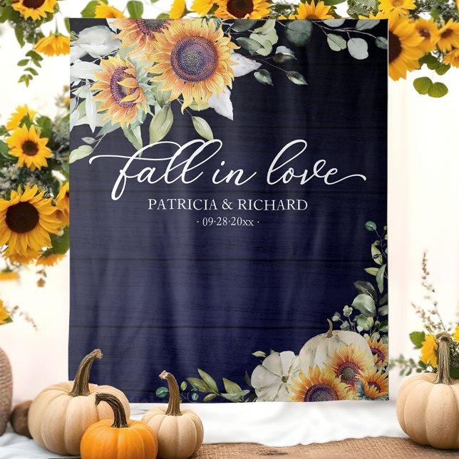 Tenture Tomber dans l'amour tournesols Mariage arrière-pla (Créateur téléchargé)