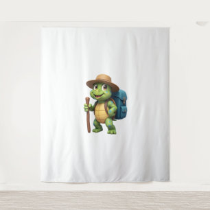 Tenture Tortue Drôle Graphique de Randonnée Camping Amateu