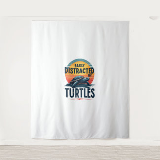 Tenture Tortue Facilement Distraite Par Tortues Mer Vintag