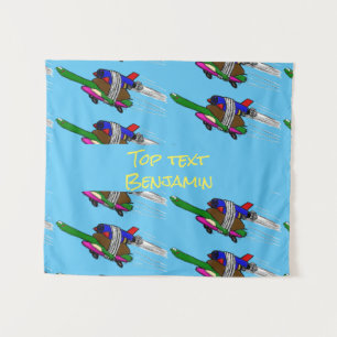 Tenture Tortue volante