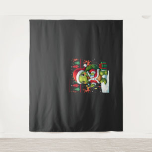 Tenture Tortue Xmas Lumières Père Noël laid Tortue Noël Ta