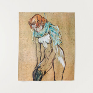 Tenture Toulouse-Lautrec - Femme relevant ses bas