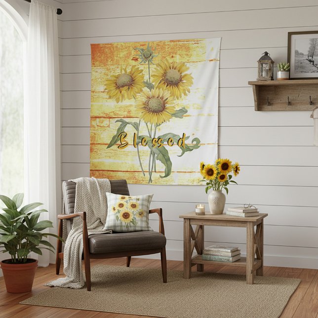 Tenture Tournesols bénis (Créateur téléchargé)