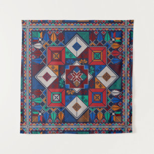 Tenture Traditionnel Palestine Broderie tatreez coloré