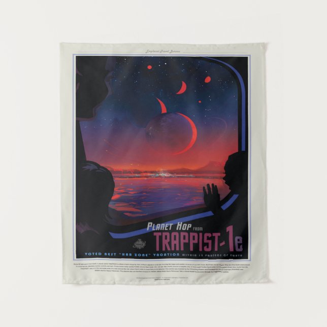Tenture TRAPPIST-1e petit (Devant)