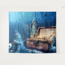 Treasure Pirate Treasure Gold Tapestry