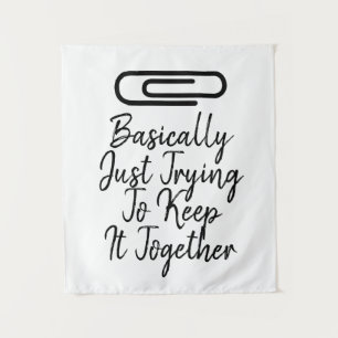 Tenture Trendy Modern Keep it Together Black Paperclip