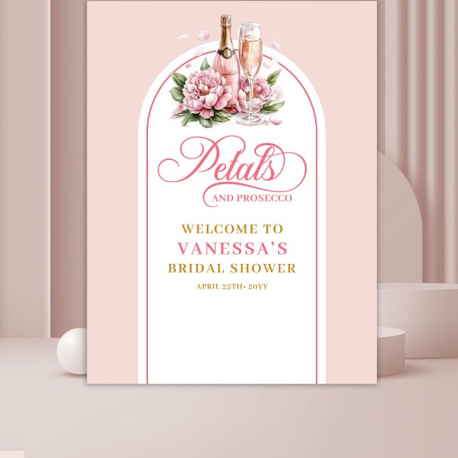 Tenture Trendy petals and prosecco bridal shower backdrop (Trendy petals and prosecco bridal shower backdrop)