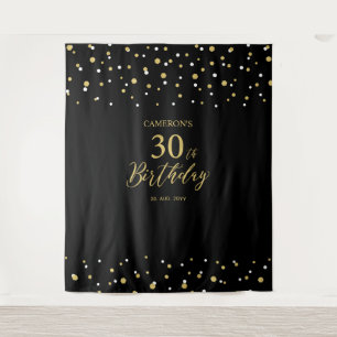 Tenture Trente   Fond de fête d'anniversaire 30 ans Gold &