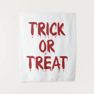 Tenture Trick ou traiter le sang rouge texte effrayant Hal