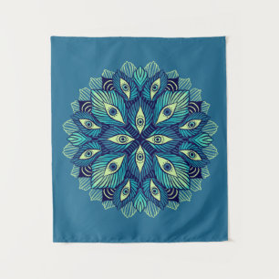 Tenture Trippy Psychedelic Eyes Floral Surreal Art