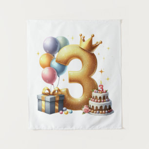 Tenture Troisième anniversaire doré
