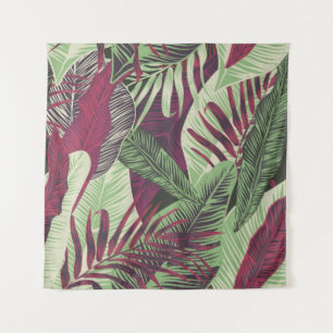 Tenture Tropical Exotic : Vert tendance sans couture