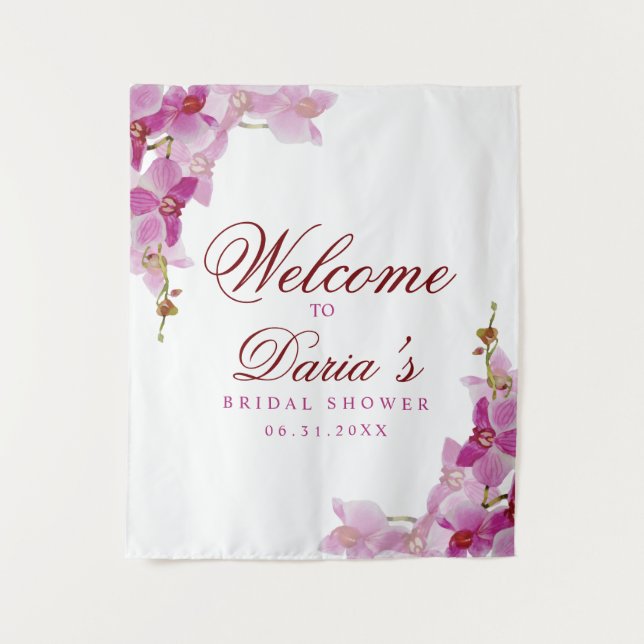 Tenture Tropical Orchid Photo Drop (Devant)