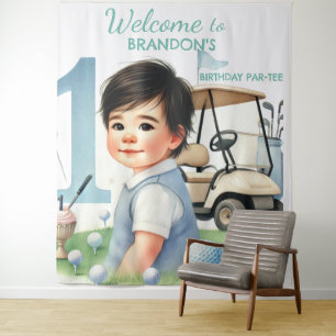 Tenture Trou en un 1er Anniversaire Garçon Golf Par-tee
