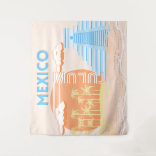 Tenture Tulum, Mexique, Art Voyage, Plage d'été