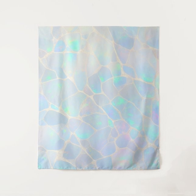 Tenture Turquoise Quartz Mosaic Wallpape (Devant)