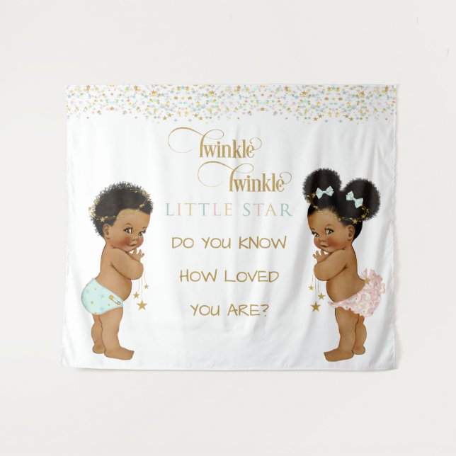 Tenture Twinkle Little Star Baby Genre Neutre Ethnique (Devant (Horizontal))