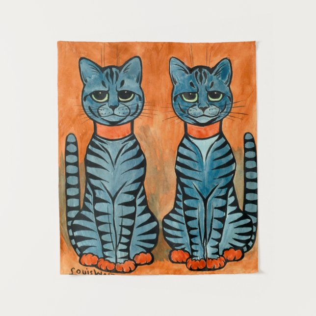 Tenture Twins de Louis Wain (Devant)