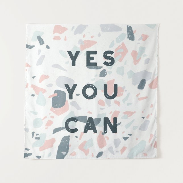 Tenture Typographie - Oui, vous pouvez (Devant (Horizontal))