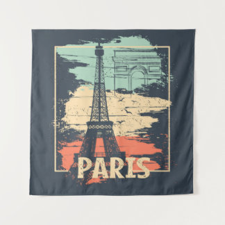 Tenture Typographie parisienne : affiche Eiffel abstraite.