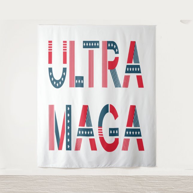 Tenture Ultra MAGA Trump Patriotique Républicain Conservat (Devant)