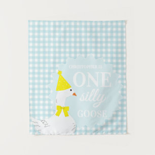 Tenture Un anniversaire de 1 an de l'oie Gingham folle
