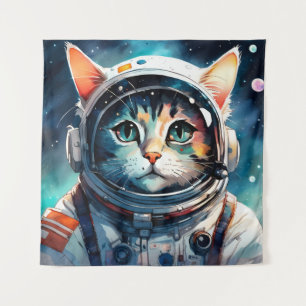 Tenture Un astronaute de chat imaginaire