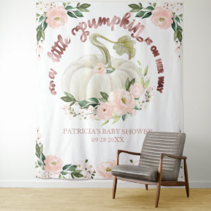 Tenture Un Baby shower D'Automne Un Peu Citrouille