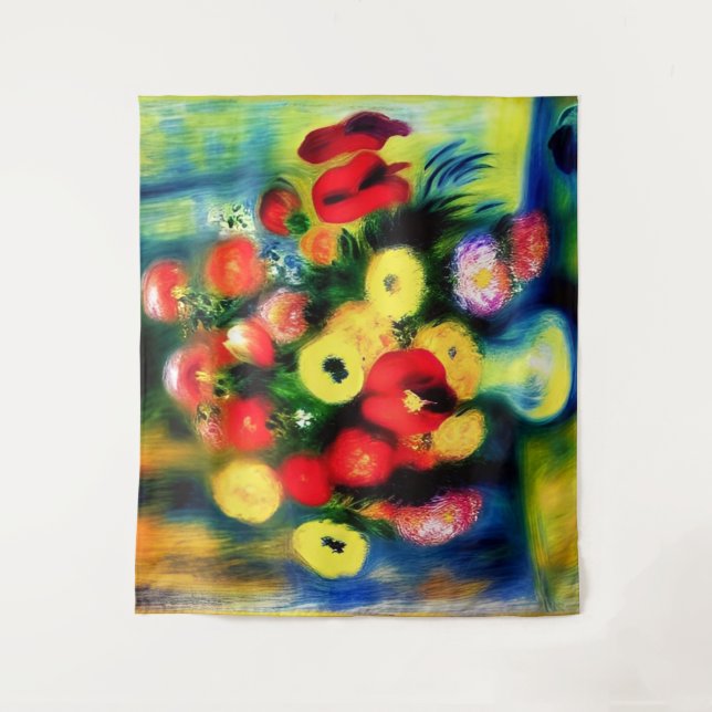 Tenture Un bouquet de fleurs dans un vase. (Devant)