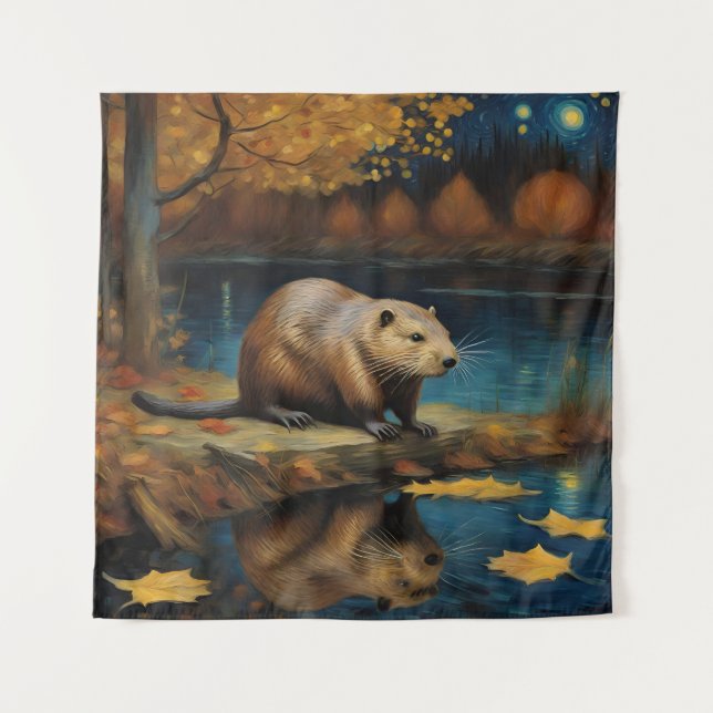 Tenture Un castor par Van Gogh (Devant)