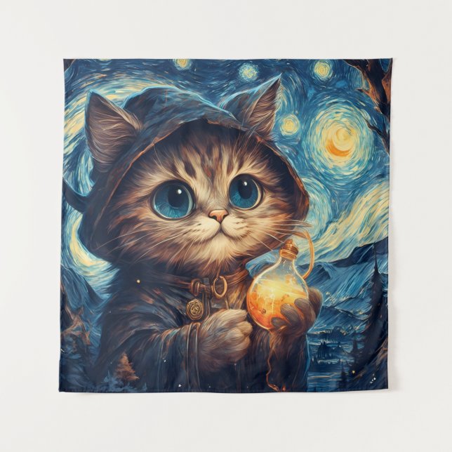 Tenture Un chat magique (Devant)