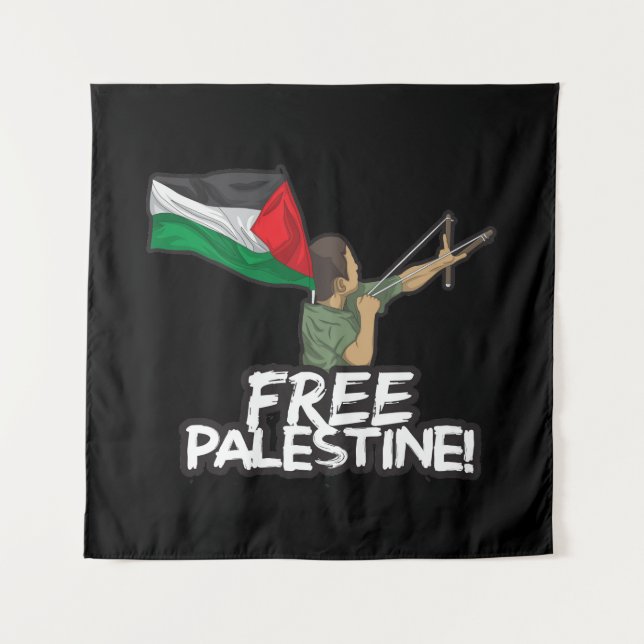 Tenture Un enfant-drapeau du Résister Palestinien Liberté  (Devant)