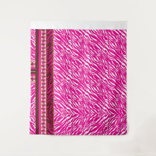 Tenture Un motif floral complexe en rose et blanc, art