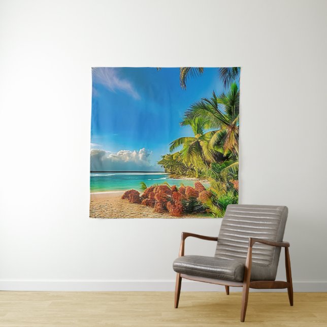Tenture Un paradis tropical. (En situation)