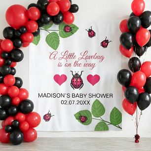 Tenture Un petit amour arrive Bébé ladybug Shower