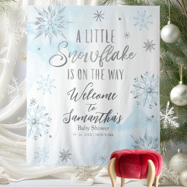 Tenture Un petit Baby shower d'hiver pour faucon de neige  (Créateur téléchargé)