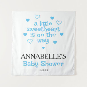 Tenture Un petit Baby shower garçon bienvenu