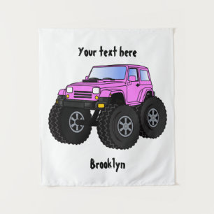 Tenture Un Pink Monster Cartoon