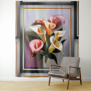 Tenture Une Floraison De Lys Calla Dans Les Couleurs Paste