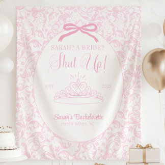 Tenture Une mariée ? Taisez-vous ! Bannière de soirée d'en