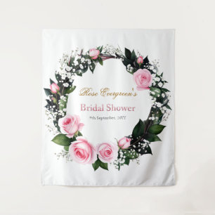 Tenture Une romance floue : Fête des mariées rose