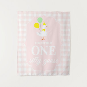Tenture Une Silly Goose Gingham 1er Anniversaire