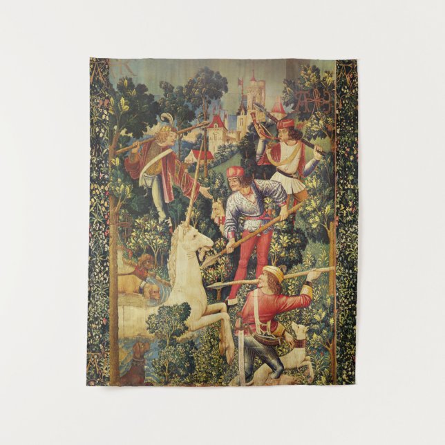 TENTURE UNICORN EST TROUVÉ FLEURS DE IMAGINAIRE, MOTIFS FL (Devant)