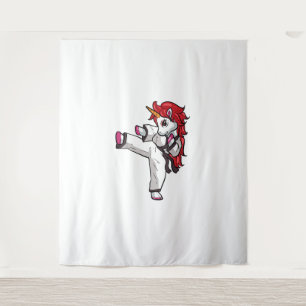 Tenture Unicorn Karate Girl Taekwondo Jiu Jitsu MIXED MART